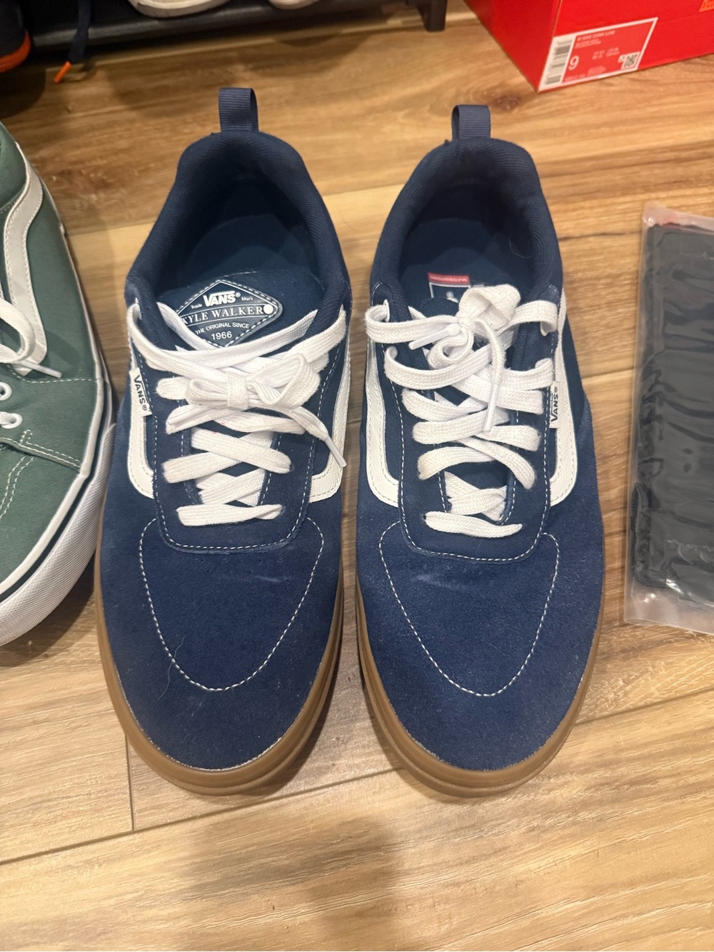 Vans Navy Suede Low-Top Sneakers with White Sidestripe $65 for all 3
